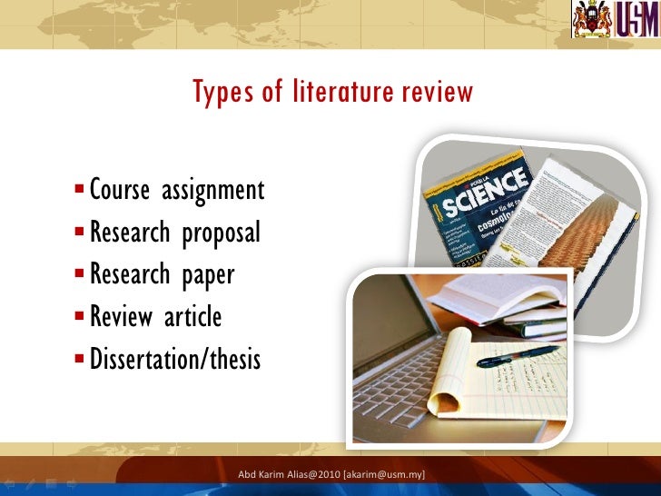 literature review introduction Types of research papers literature review